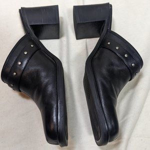 Bass Bianca Black Mule Slides 8M